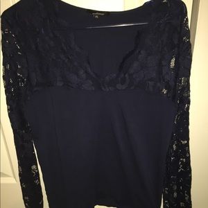 Ambiance Lacey dark blue shirt